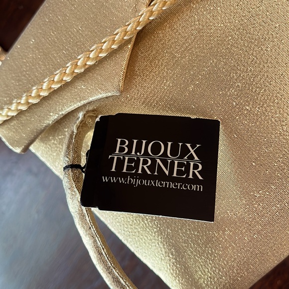NWT Bijoux Terner satin gold metallic structured mini bag, handheld & crossbody - Picture 11 of 13